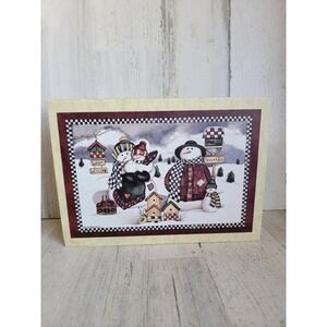 New Seasons Laurie Korsgaden snowman trinket box vintage family